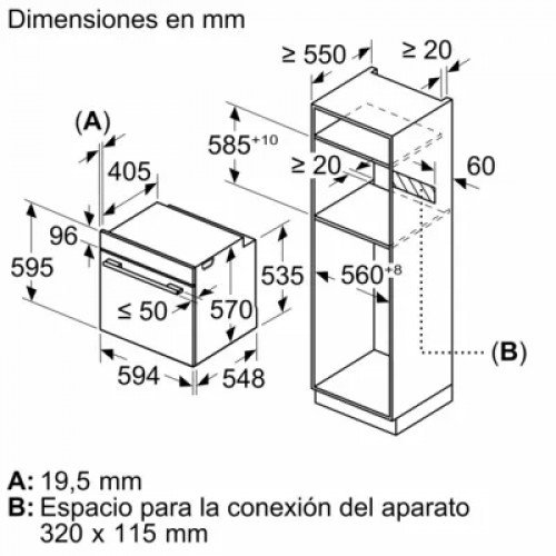 Siemens iQ500 Horno multifunción HB537GES3